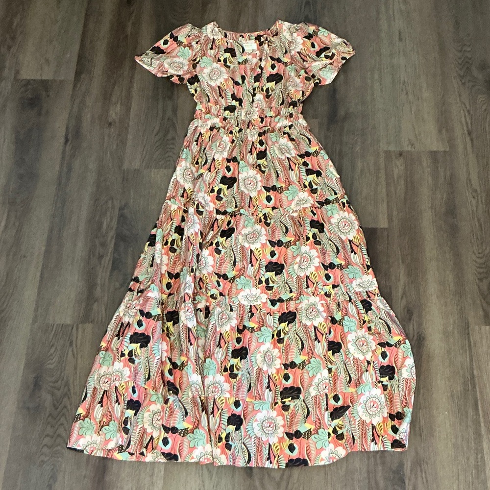 Anthropologie Multicolor Floral Maxi Dress
